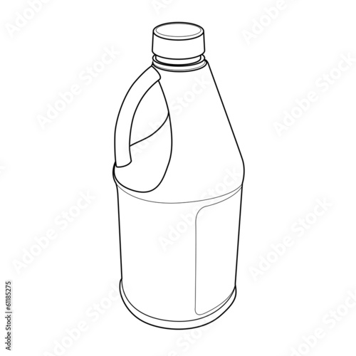 Chemical Bottle  outline vector