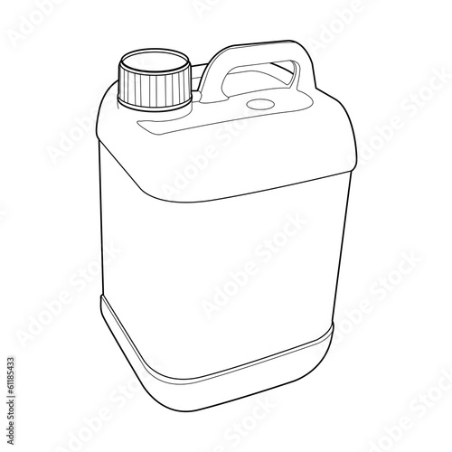 gallon plastic outline vector