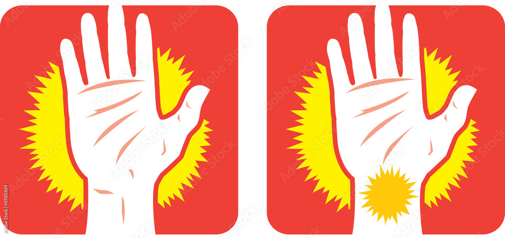 Fototapeta premium Hand pain Icon