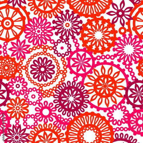 Colorful pink red geometric...