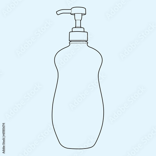 lotion or cream pump bottle vector