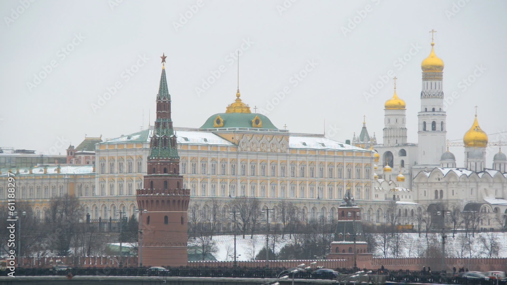MOSCOW, RUSSIA - December 22: Winter view of the Moscow Kremlin MOSCOW, RUSSIA - December 22: Winter view of the Moscow Kremlin