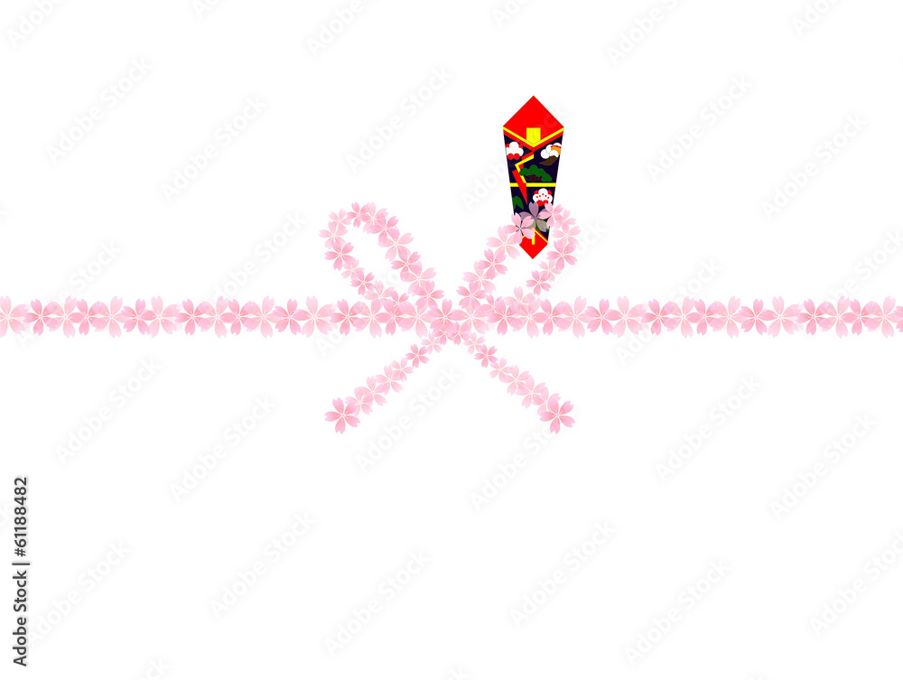 Obraz premium 桜 のし 背景