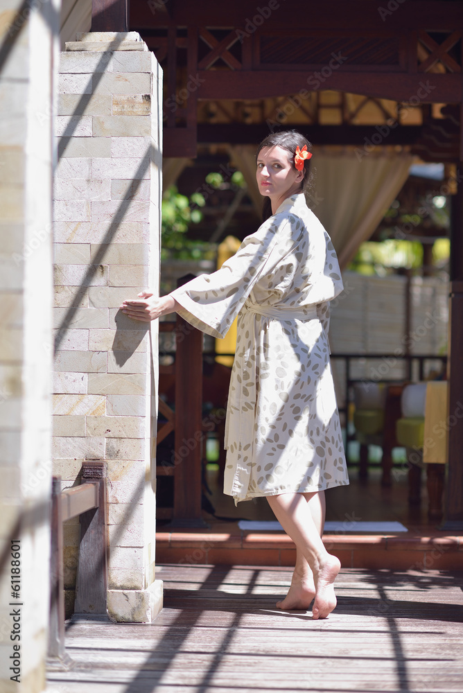 Fototapeta premium spa treatment at tropical resort