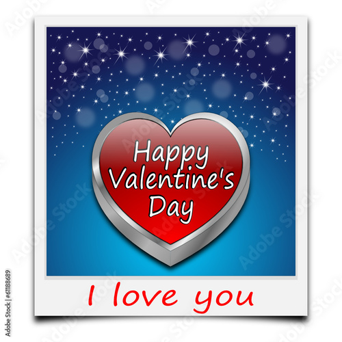 Happy Valentine's Day auf Polaroid