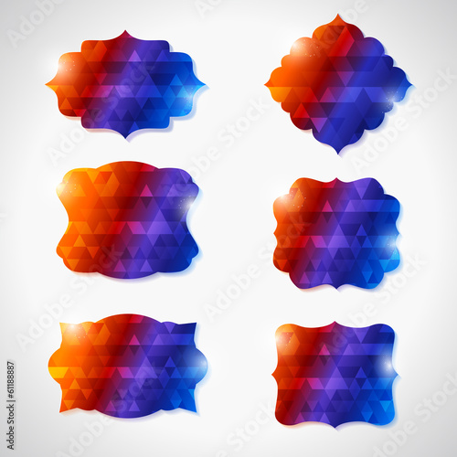 Set of shiny banners with place for your text