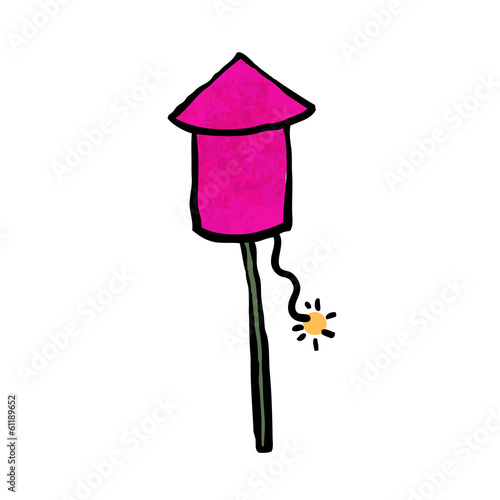 Firework pink rocket