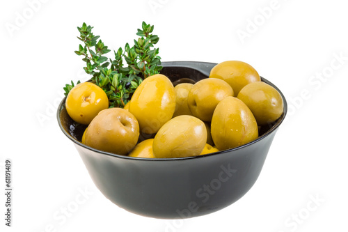Green gigant olives