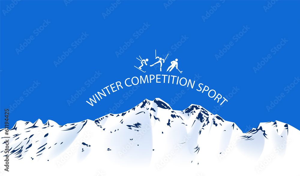 winter competition - obrazy, fototapety, plakaty 