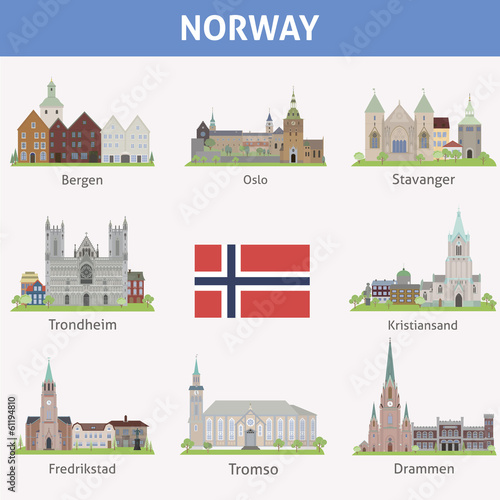Norway. Symbols of cities #61194810