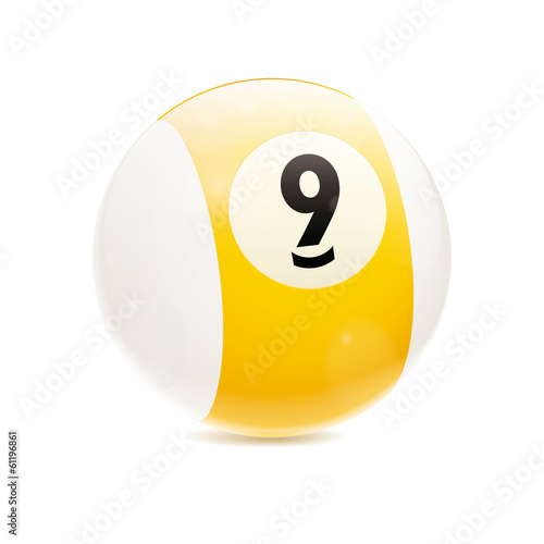 Hyperrealistic Billiard Ball Number 9