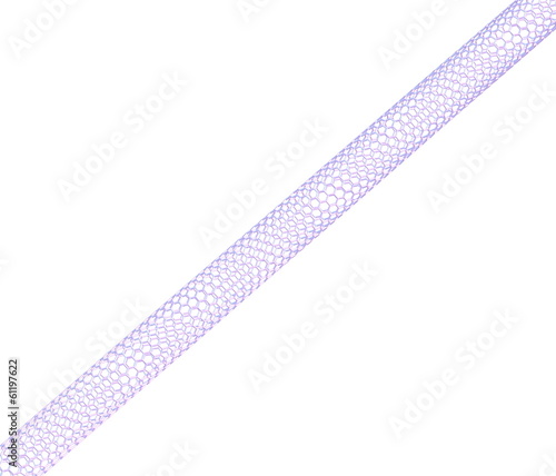 Carbon nanotube on white background