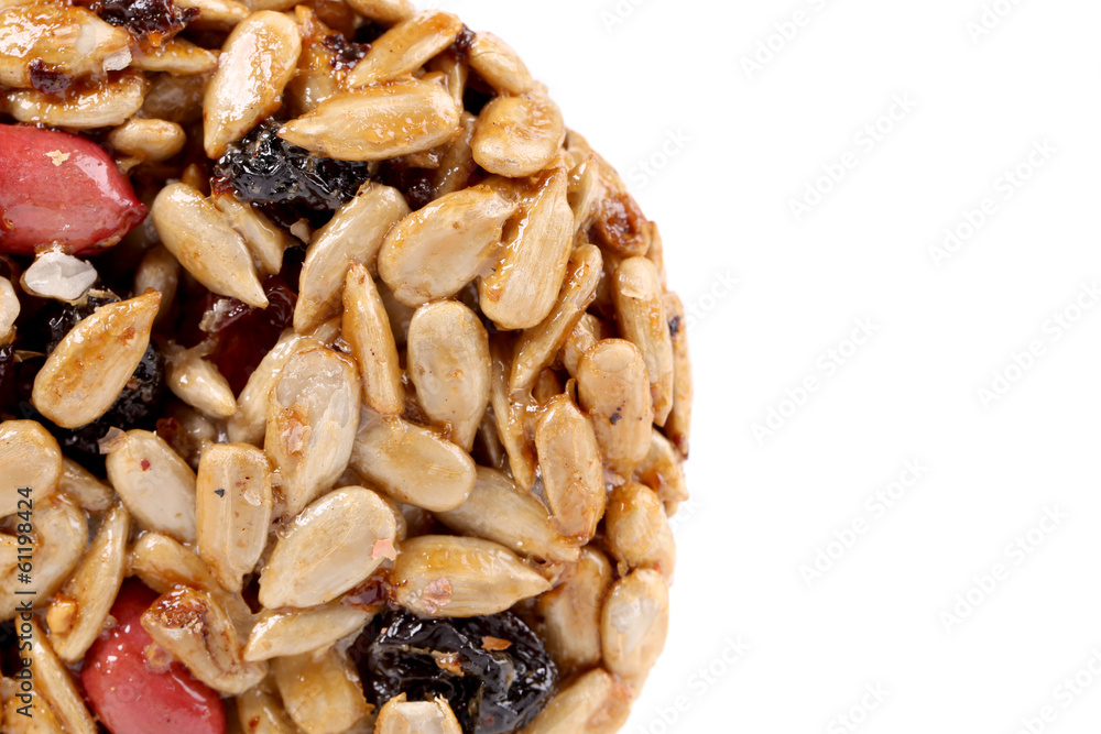 Round candied seeds and nuts. Round candied seeds and nuts.