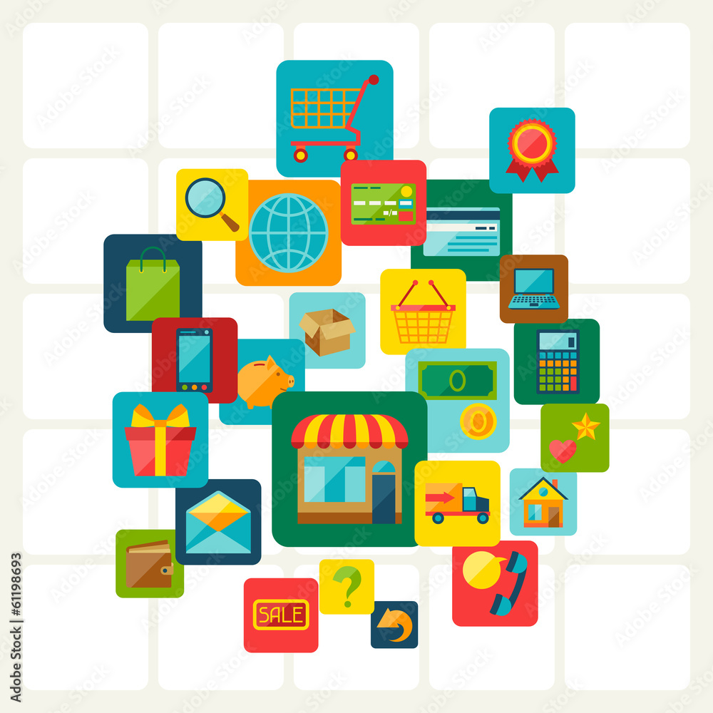 Internet shopping concept background. Internet shopping concept background.