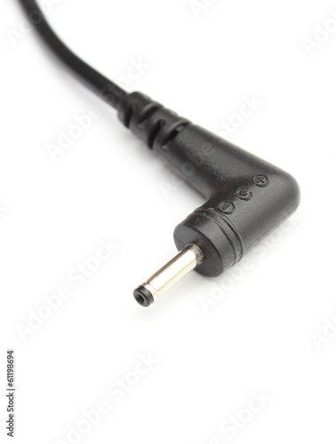 Electric cable for appliances on white background