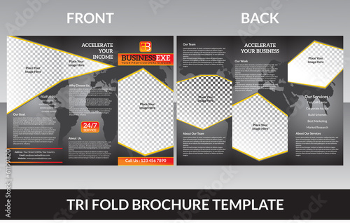 abstract tri fold brochure concept