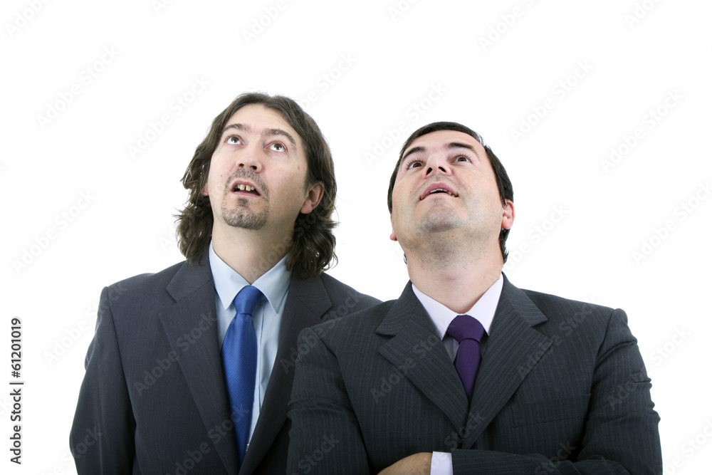 Two Businessman standing on a white background Two Businessman standing on a white background