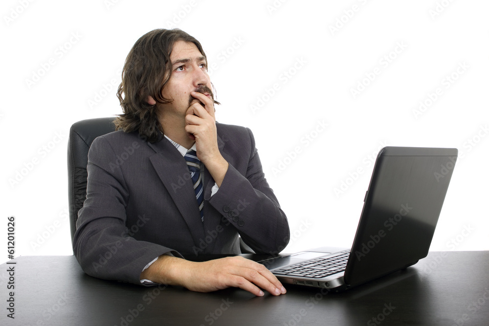 young business man working with is laptop young business man working with is laptop