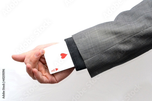 Man with an ace up his sleeve photo