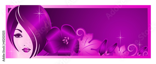 Banner template for beauty salon or advertising