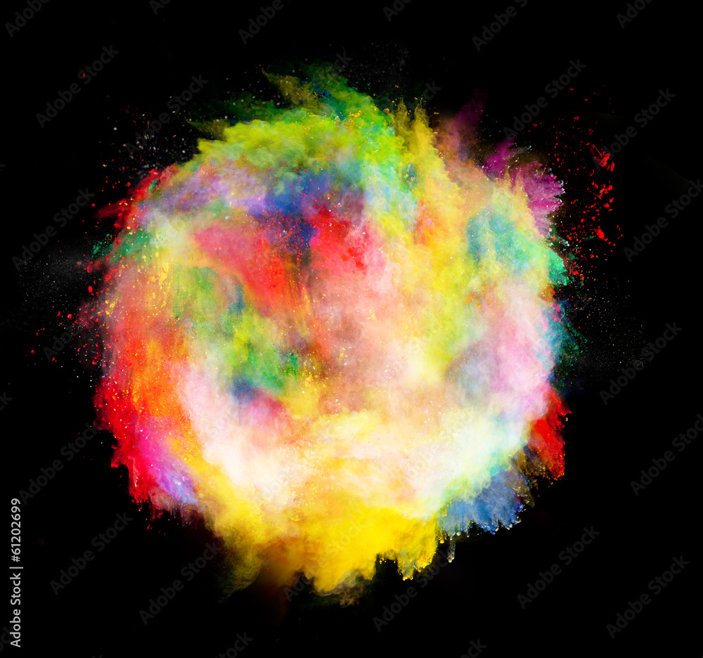 colored dust ball