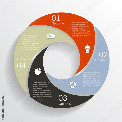 Modern vector info graphic for business project