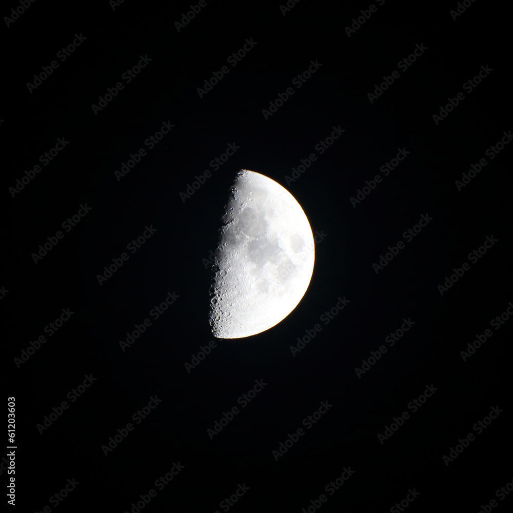 isolated background of half moon at night isolated background of half moon at night