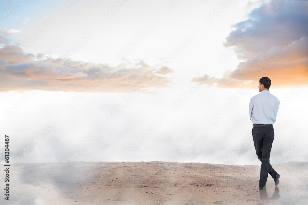 Composite image of smiling asian businessman Composite image of smiling asian businessman