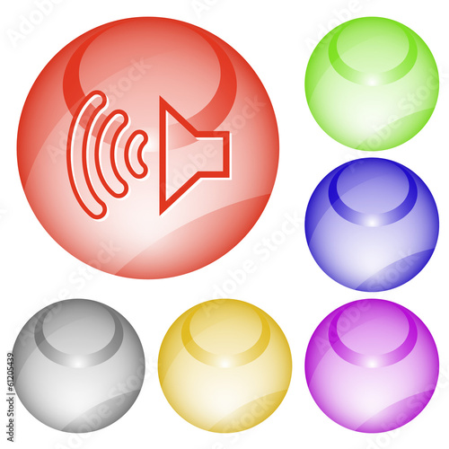 Loudspeaker. Vector interface element.