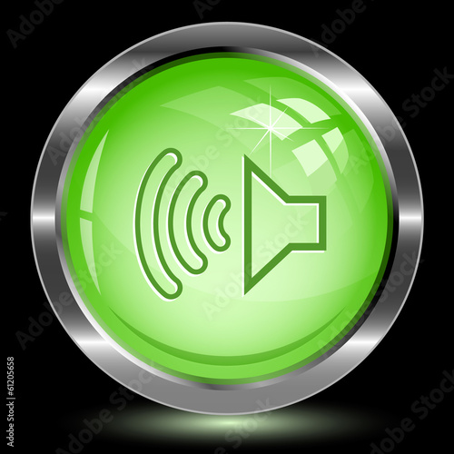 Loudspeaker. Internet button. Vector illustration.