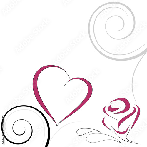dacorazione amore cuore e rosa