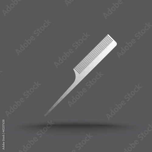 Vector of transparent comb icon on isolated background