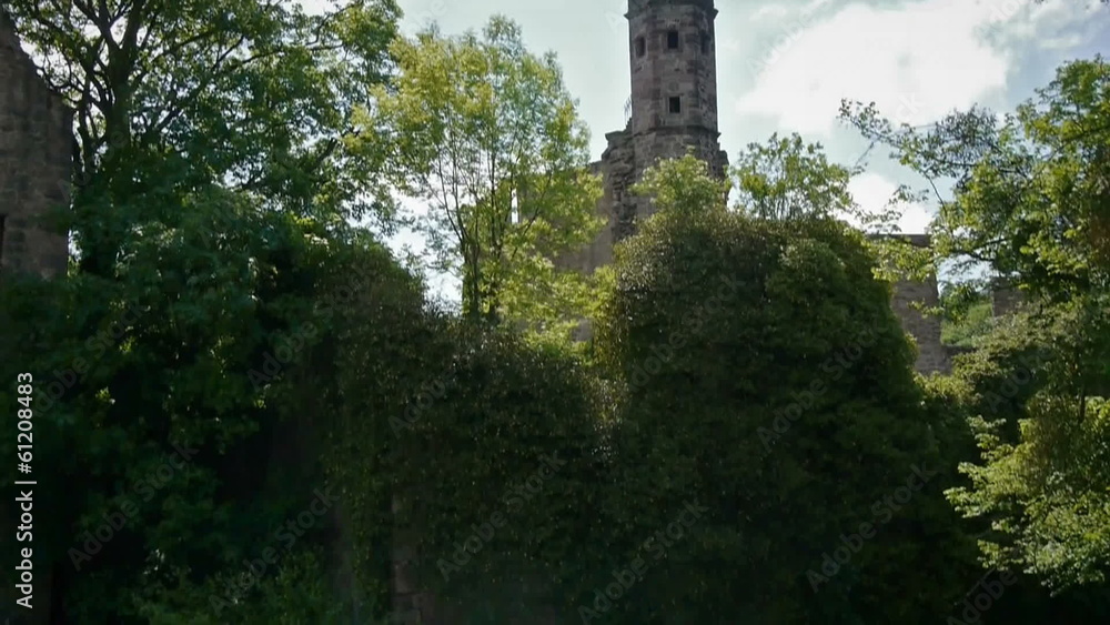 Aerial shot of a castle. Aerial shot of a castle.