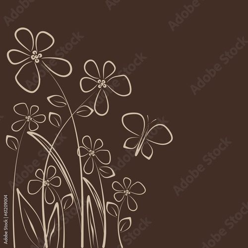 romantic flower card