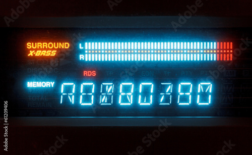 scale of sound volume on indicator board photo