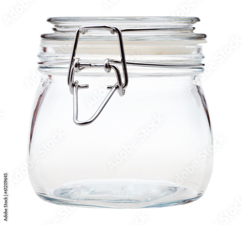 closed Swingtop Bale glass jar isolated on white photo