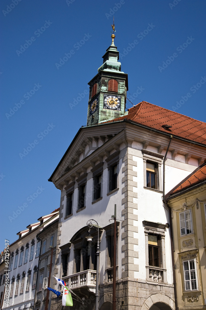 Fototapeta premium Rathaus Ljubljana