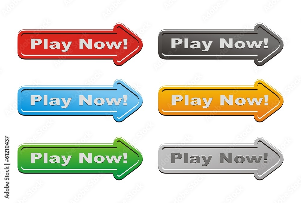 Fototapeta premium arrow buttons - play now