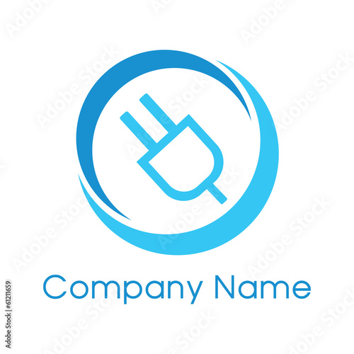 power plug electric logo