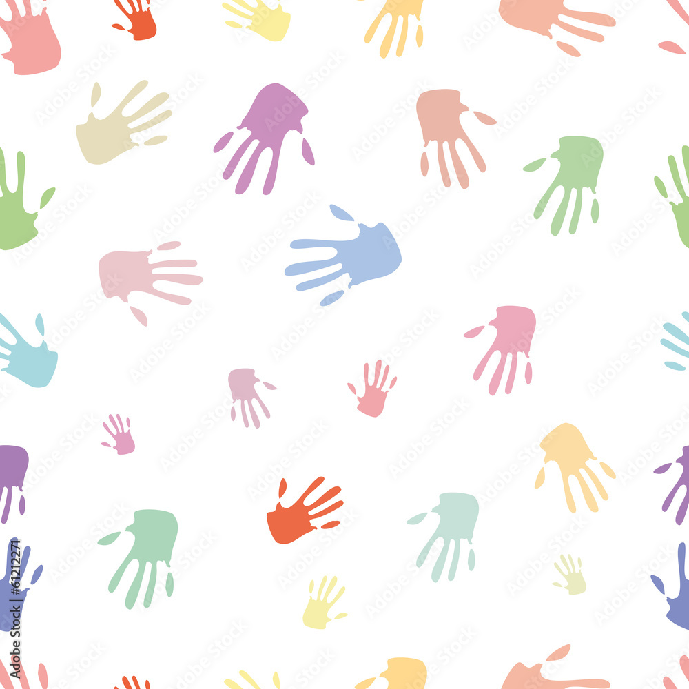 Seamless pattern of hand Seamless pattern of hand