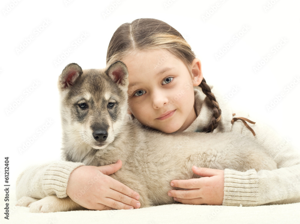child hugging a puppy child hugging a puppy