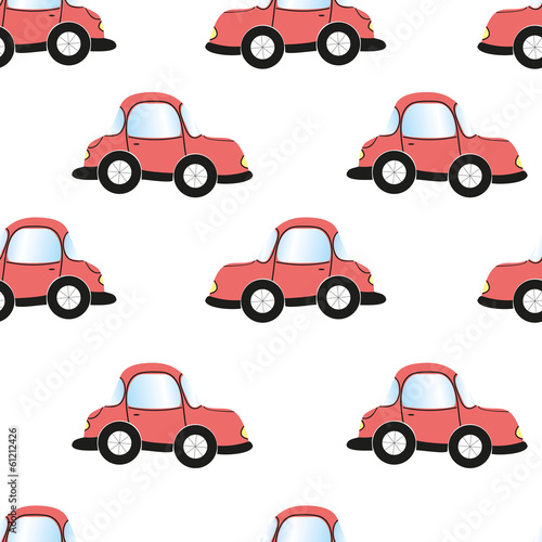 Cartoon car seamless pattern 