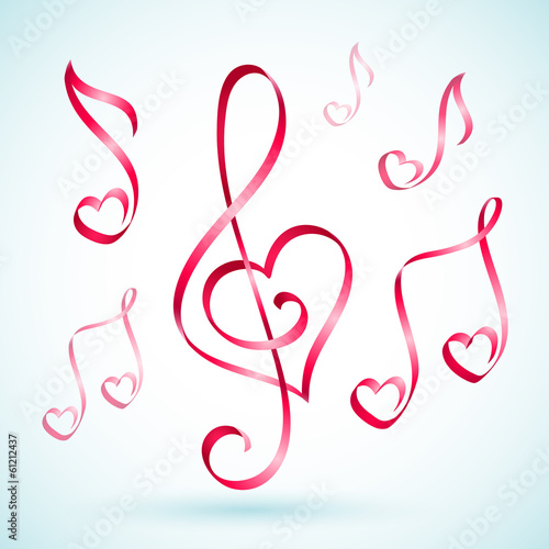 Vector Ribbon music notes