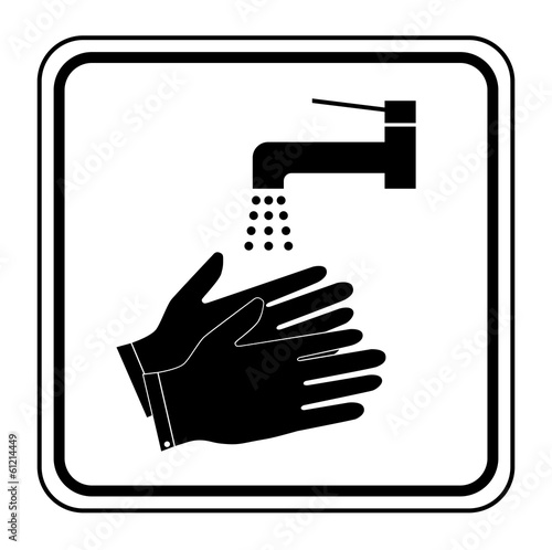 Panneau lavage des mains.