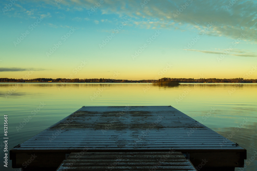 Obraz premium Pier in the sunset