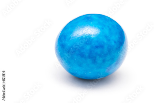 Blue Colored Coated Chocolate Candy Isolated On White