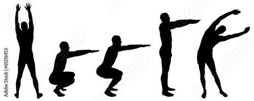 Vector silhouette of a man.