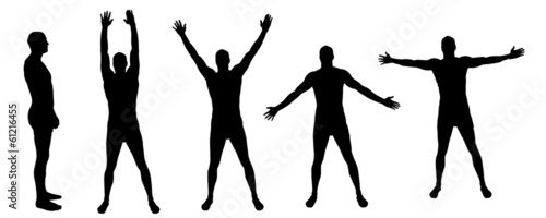 Vector silhouette of a man.