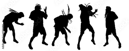 Vector silhouette of people.