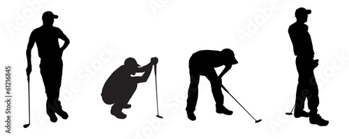 vector silhouette golf